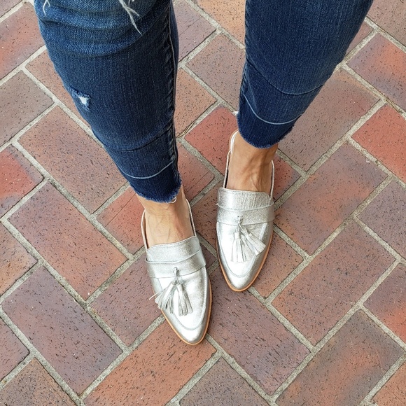 Steve Madden Shoes - Steve Madden Magan Silver Tasseled Loafer Mule 8.5